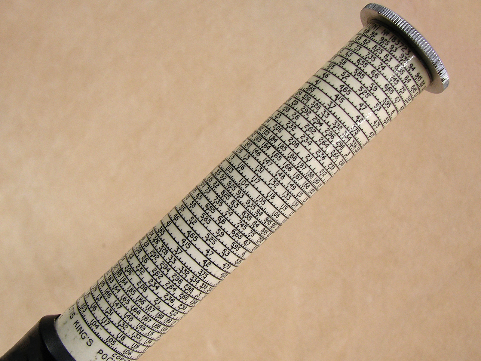 Late 1940's Otis King model K type B cylindrical slide rule calculator